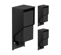 ledscom.de 3 bases de enchufe de superficie PIWI para exteriores, IP44, 2 contactos, negra, vertical