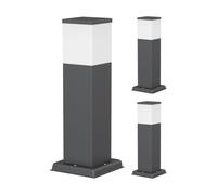 ledscom.de 3 farolas de camino/balizas POLLY para exterior, IP44, 35 cm, antracita, 1x G9 máx. 10 W