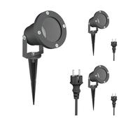 ledscom.de 3 focos de jardín DUK antracita con pincho de suelo para exteriores, IP65, 1x GU10 max.15W