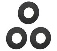 ledscom.de 3 LED aplique de escalera/plafón empotrable FEX para interiores y exteriores, redondo, negro, 85mm Ø, blanco frío