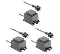 ledscom.de 3 piezas 40W LED transformador fuente de alimentación/transformador para sistema de enchufe NEMO, enchufe, 12V AC, negro, IP68