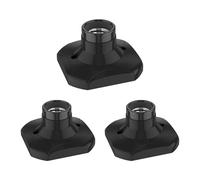 ledscom.de 3 piezas Plafón portalámparas ELEKTRA, negro, 1x E27 máx. 60W