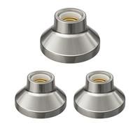 ledscom.de 3 piezas portalámpara de techo ELEKTRA, porcelana, plata brillante, 1x E27 máx. 300W