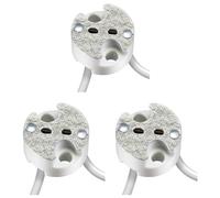 ledscom.de 3 piezas zócalo GU5.3/G4, cerámica, blanco, 12V AC, máx. 25W