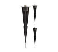ledscom.de 3 piquetas de jardín para lámparas de jardín, negras, 17 cm, 45 mm de diámetro