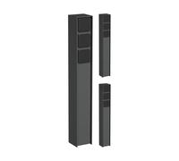 ledscom.de 3 pzas Toma de jardín Pilar PODEL para Exterior, IP44, 3 vías, Antracita, Angular, 60 cm