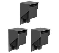 ledscom.de 3 tomas de corriente para exteriores y ambientes húmedos PIWI, montaje en superficie, IP44, 1 toma Schuko, 16 A/230 V, acero inoxidable, plástico, antracita