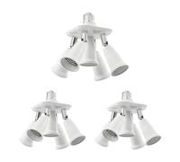 ledscom.de 3x E27 base, 5-way splitter adapter, blanco