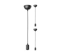 ledscom.de 3x lámpara colgante DORI, negro mate, 1x E27 max. 60W