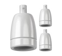 ledscom.de 3x zócalo E27, porcelana, blanco, 230V AC, máx. 300W