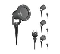 ledscom.de 4 focos de jardín DUK antracita con pincho de suelo para exteriores, IP65, 1x GU10 máx.15W