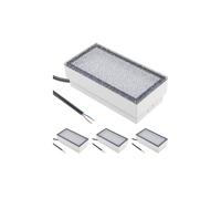 ledscom.de 4 LED empotrable de suelo para adoquines CUS para exteriores, IP67, angular, 20 x 10cm, 2,8 W, 251lm, blanco cálido