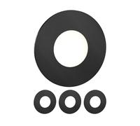 ledscom.de 4 LED luz de escalera/plafón empotrado FEX para interiores y exteriores, redondo, negro, 85mm Ø, blanco frío