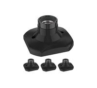 ledscom.de 4 piezas Plafón portalámparas ELEKTRA, negro, 1x E27 máx. 60W