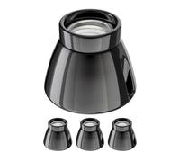 ledscom.de 4 piezas Plafón portalámparas MINZ, porcelana, negro brillante, 1x E27 máx. 300W