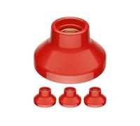 ledscom.de 4 piezas portalámpara de techo ELEKTRA, porcelana, rojo brillante, 1x E27 máx. 300W