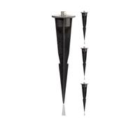 ledscom.de 4 piquetas de jardín para lámparas de jardín, negras, 17 cm, 45 mm de diámetro