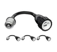 ledscom.de 4 prolongadores de cuello de cisne E27 ELEKTRA con casquillo GU10, negros