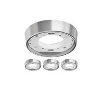 ledscom.de 4 uds. plafón/soporte de lámpara INEL, acero inoxidable mate, 1x GX53 máx. 25W