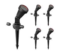 ledscom.de 5 focos de jardín con pincho de suelo PIRK para exteriores, IP44, negro, 1x GU10 máx. 15W