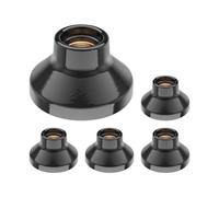 ledscom.de 5 lámparas de techo/portavelas ELEKTRA, porcelana, negro brillante, 1x E27 máx. 300 W