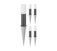 ledscom.de 5 piezas luz de camino/luz de bolardo GROPO con pincho de suelo para exteriores con cubierta de cristal auténtico de primera calidad - resistente a los rayos UV, no amarillea, IP44, 41