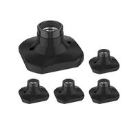 ledscom.de 5 piezas Plafón portalámparas ELEKTRA, negro, 1x E27 máx. 60W