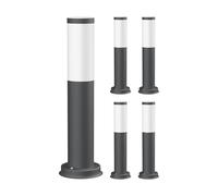 ledscom.de 5 pzas. luz de bolardo PORU para exteriores, IP44, 39cm, antracita, incl. lámpara E27 máx. 963lm, blanco cálido