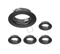 ledscom.de 5 uds. marco empotrable en techo FERE, redondo, negro mate