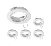 ledscom.de 5 uds. marco empotrable en techo FERE, redondo, orientable, blanco mate