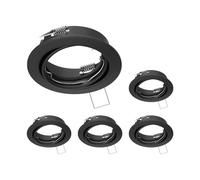 ledscom.de 5 uds. marco empotrable en techo FERE, redondo, orientable, negro mate