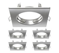 ledscom.de 5 uds. marco empotrado en techo RIR, angular, acero inoxidable mate