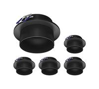 ledscom.de 5 unidades Marco de montaje en techo KRON, redondo, negro mate