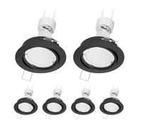 ledscom.de 6 focos empotrables de techo FERE marco empotrable negro mate lámpara LED GU10 orientable blanco regulación en 3 niveles: máx. 609lm