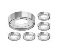 ledscom.de 6 lámparas de techo/portavelas INEL, acero inoxidable mate, 1x GX53 máx. 25 W