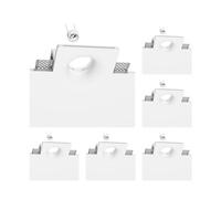 ledscom.de 6 pzas. plafón empotrable GIEDI, escayola, blanco mate, 12 x 12cm, 1x GU10 máx. 15W
