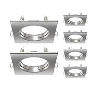 ledscom.de 6 uds. marco empotrado en techo RIR, angular, acero inoxidable mate