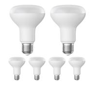 ledscom.de 6 unidades Bombilla LED E27, R80, blanco cálido (2700 K), 10 W, 935 lm, mate