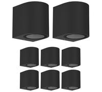 ledscom.de 8 pzas. aplique ALSE para exterior, IP54, downlight, negro mate, redondo, 1x GU10 max. 35W