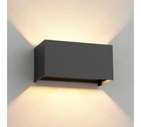 ledscom.de Aplique CUBEL para exterior, IP65, up/downlight, antracita mate, rectangular, 2x G9 máx. 10W