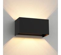 ledscom.de Aplique CUBEL para exterior, IP65, up/downlight, negro mate, angular, 2x G9 máx. 10W
