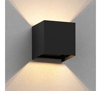 ledscom.de Aplique CUBEL para exterior, IP65, up/downlight, negro mate, cuadrado, 1x G9 máx. 10W