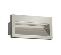 ledscom.de Aplique empotrable LED NOLA, downlight para exteriores, IP54, aluminio brillante, 140 x 70mm, blanco cálido
