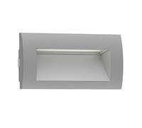 ledscom.de Aplique empotrable LED ZIBAL, downlight para exteriores, IP65, gris mate, 140 x 70mm, 3,3 W, 209lm, blanco cálido