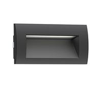 ledscom.de Aplique empotrable LED ZIBAL, downlight para exteriores, IP65, negro mate, 140 x 70mm, 3,3 W, 223lm, blanco frío