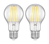 ledscom.de Bombilla LED E27 de 2 piezas, A60, blanca (4000 K), 7,3 W, 1020 lm, regulador de intensidad de 3 niveles