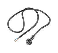 ledscom.de Cable de conexión para sistema enchufable NEMO (IP44), 1 m, negro, 2 x 0,75 mm²