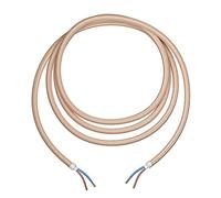 ledscom.de Cable textil, 3 m, oro rosa, 2 x 0,75 mm², revestimiento textil H03VV-F