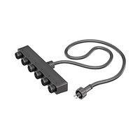 ledscom.de Distribuidor de 6 vías para Sistema enchufable Nemo (IP44), 1 m, Negro