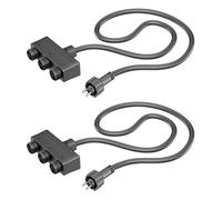 ledscom.de Distribuidor Doble de 3 Salidas para el Sistema de conexión Nemo (IP44), 1 m, Negro